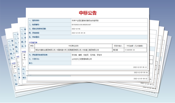 东岸产业园区基础设施综合改造项目  顺利完成施工、监理招标